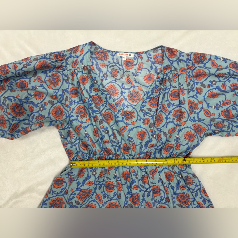 Sundry Blue and Pink Floral Mini Dress - Picture 8 of 12